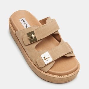 Steve Madden “Big Schmona” Taupe suede Women's Sandals